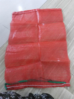 حقيبة شبكية بلاستيكية حمراء من البلاستيك HDPE البكر للبطاطس