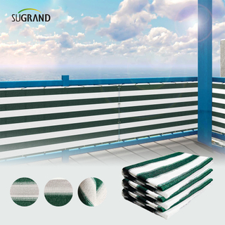 جودة عالية 6 إبر سلك مسطح بلاستيكي شبكي للشرفة بني وأبيض بلونين صامد للرياح
