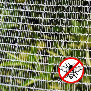 الأشعة فوق البنفسجية المعالجة HDPE 50GSM أسود مضاد للنحل شبكة