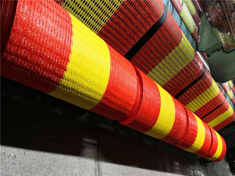 60GSM شبكة تحذير صفراء وبرتقالية
