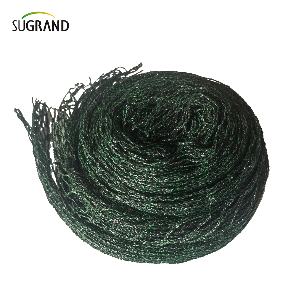 جمهورية تشيكية 100 ٪ HDPE+UV 25GSM 20*20mm شبكة 5*6/12M الزراعة الخضراء السوداء الصيد بطيور الضباب