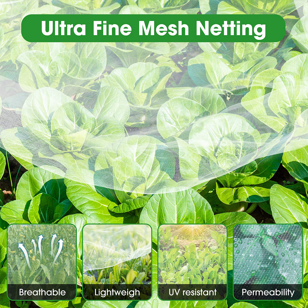 مكافحة الحشرات Netting HDPE 40 50 شبكة بيضاء شفافة